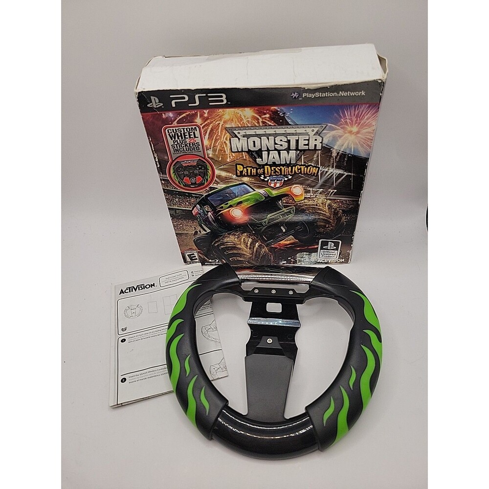 Monster Jam: Path of Destruction Wheel - Sony Playstation 3 PS3 Steering Wheel